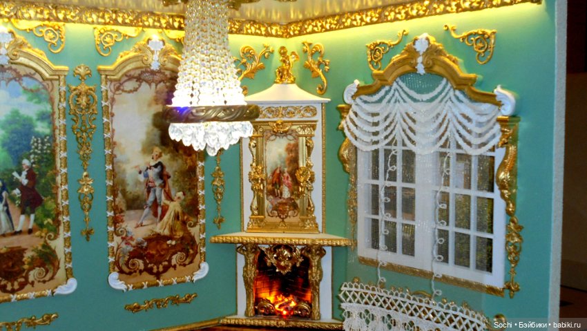 Гостинная с освещением для масштаба 1:12 (фото 7)