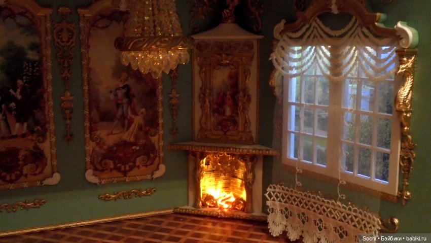 Гостинная с освещением для масштаба 1:12 (фото 3)