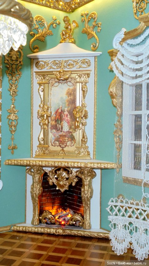 Гостинная с освещением для масштаба 1:12 (фото 8)