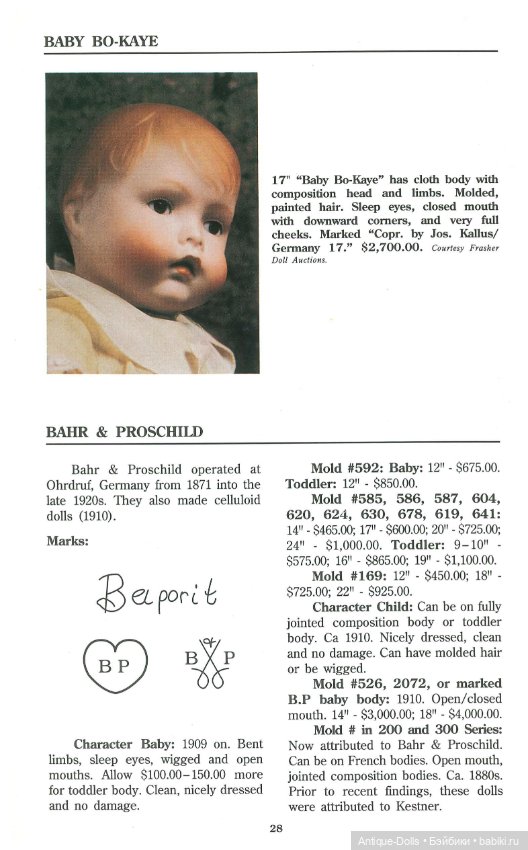 Книга об антикварных куклах в цифровом формате Doll Value, Antique to Modern, Tenth Edition