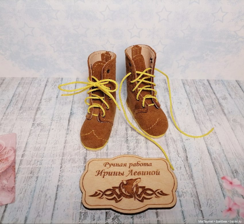 Высокие ботинки рыжие для BJD 1/4 (Minifee A-line girl)