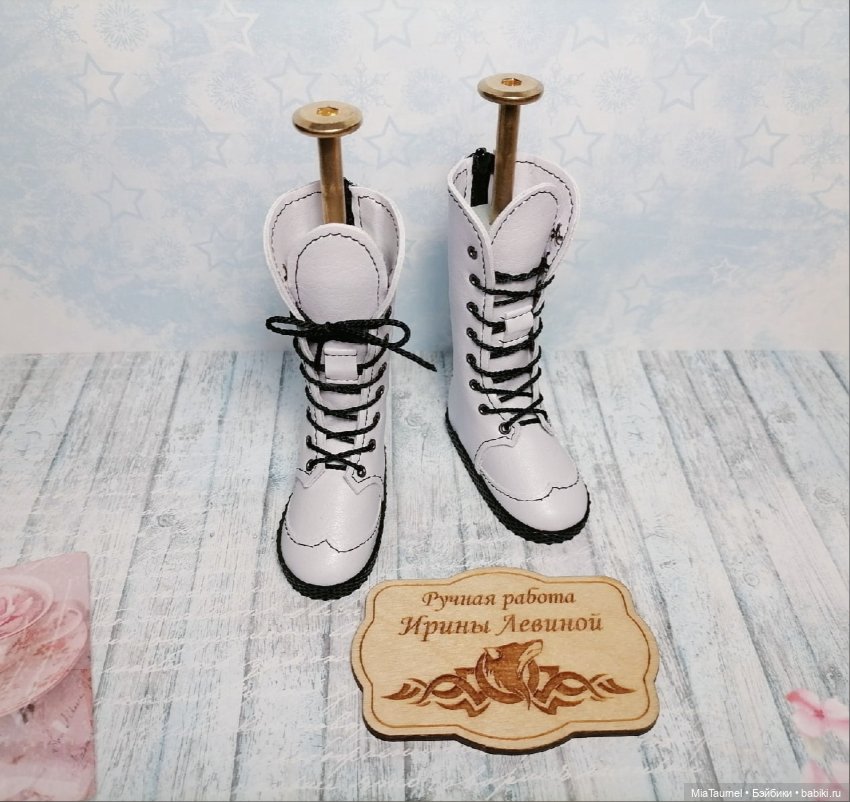 Высокие сапоги белые для BJD 1/4 (Minifee A-line girl)