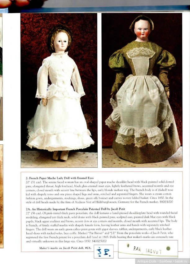 Lady Dolls OF THE 19TH CENTURY AND THE COSTUMES THEY WORE