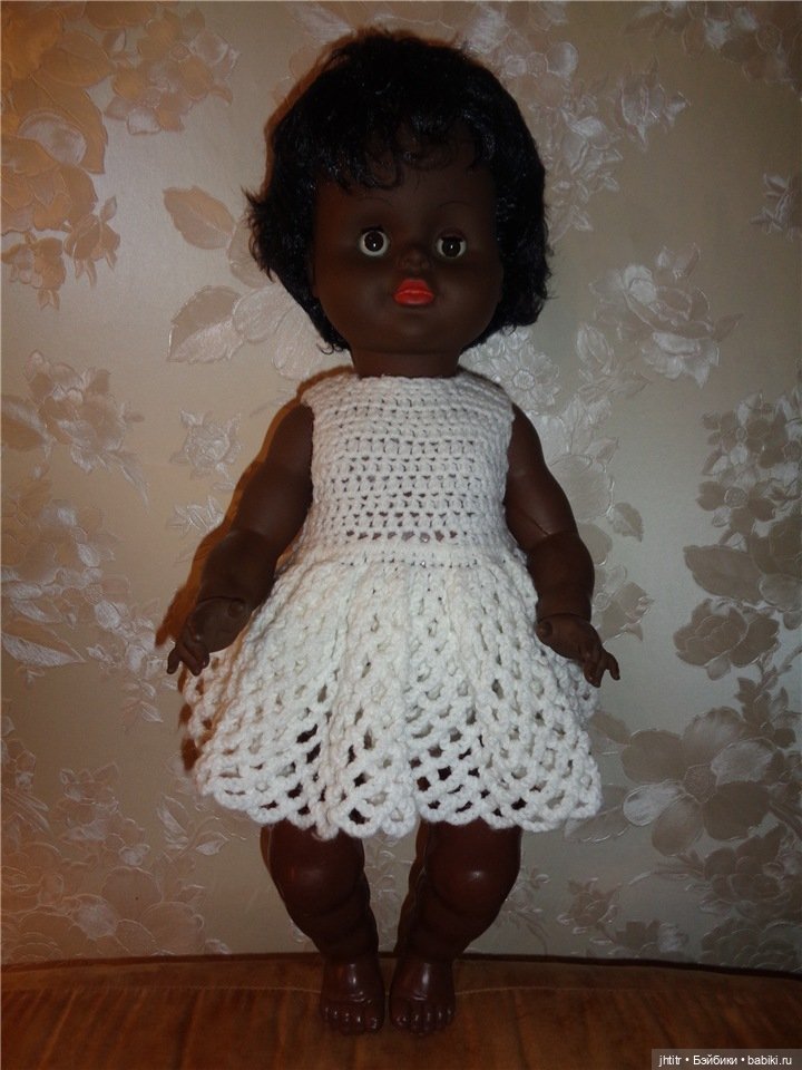 Кукла ГДР -негритосик в одежде ручной работы