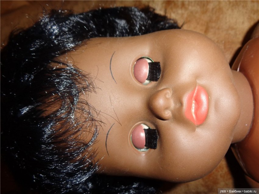 Кукла ГДР -негритосик в одежде ручной работы (фото 2)