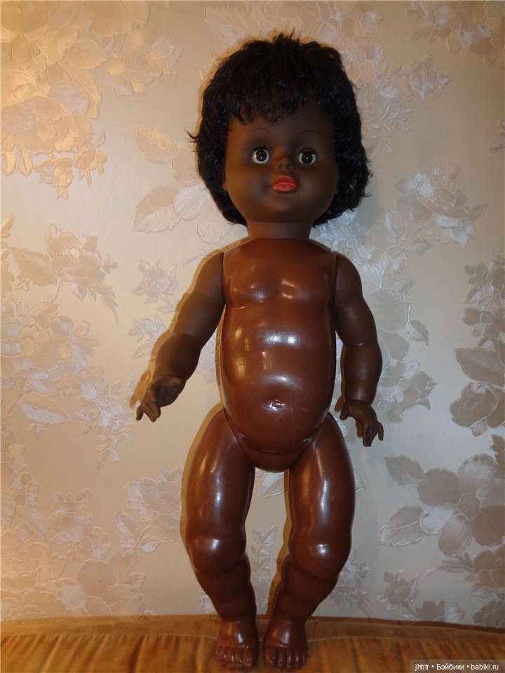 Кукла ГДР -негритосик в одежде ручной работы (фото 4)