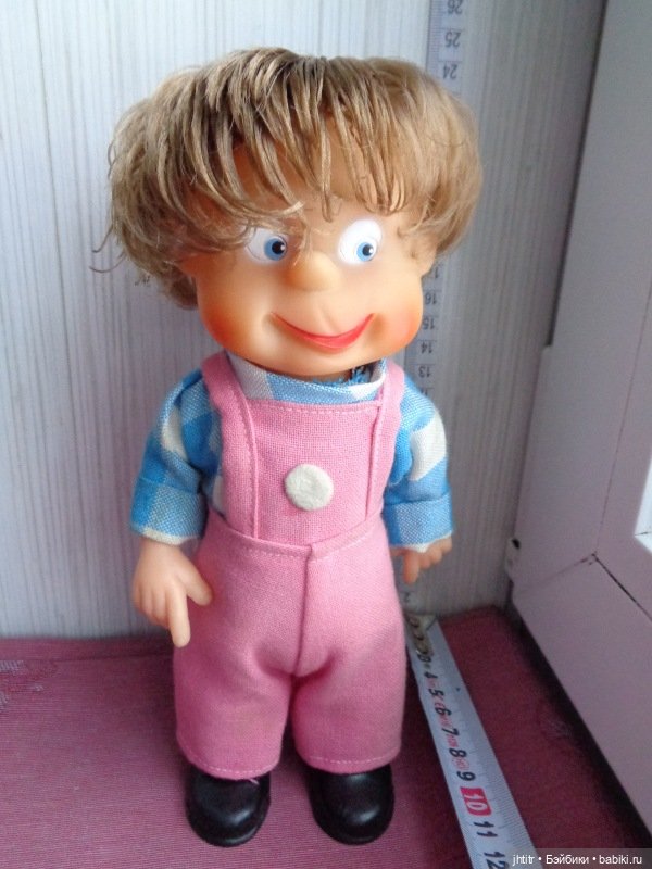 Кукла ГДР заводной клоун , родная одежда (фото 3)