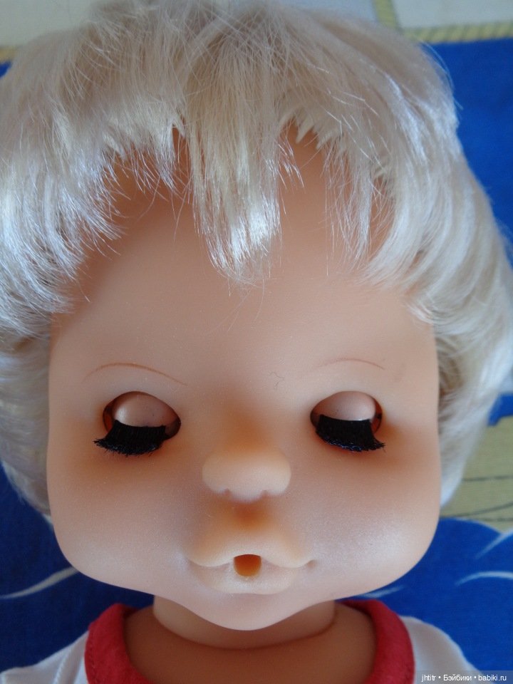 Кукла ГДР Бигги , есть клеймо под волосами , полностью резиновая девочка (фото 4)