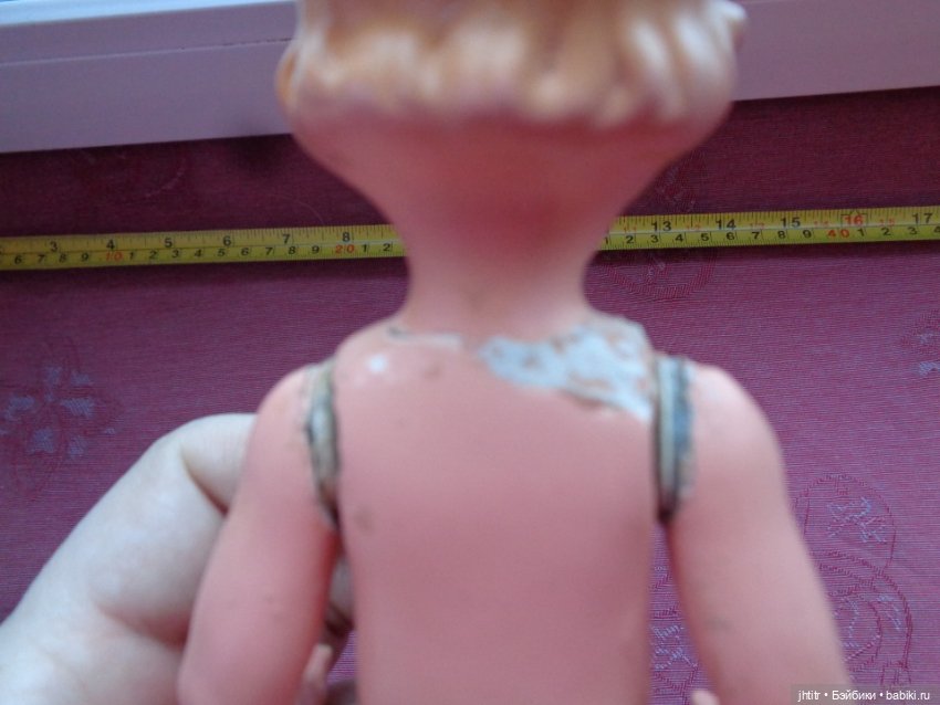 Старенькая куколка из композита , клейма нет (фото 3)