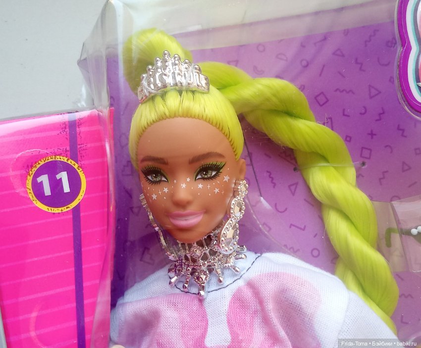 Barbie extra №11 Барби экстра №11 ( #1) зеленые волосы неон Оливия (фото 3)