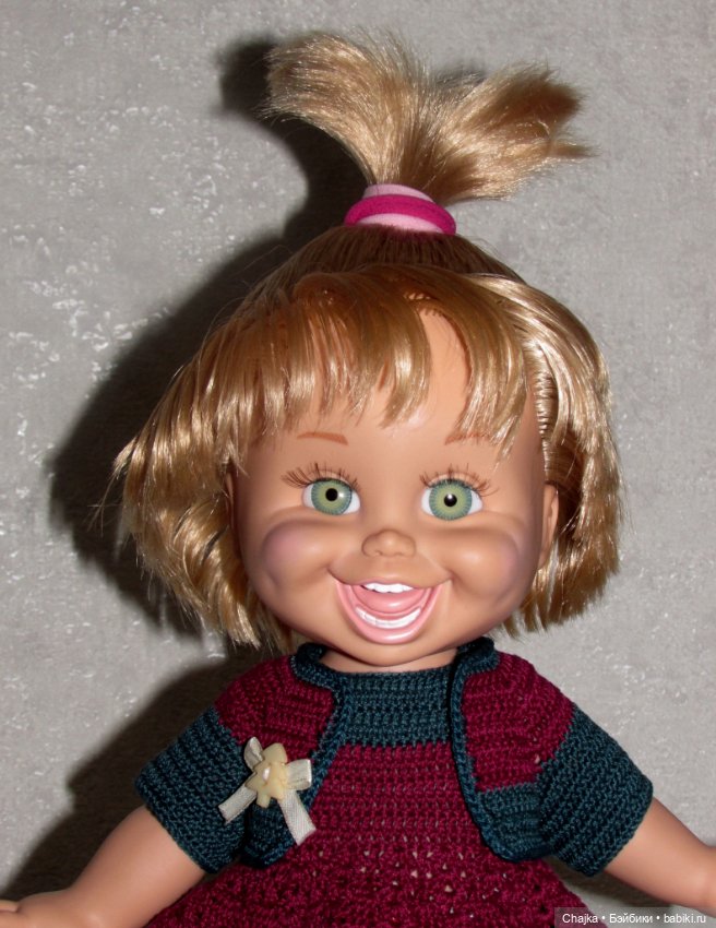 Авторский вязаный наряд для кукол Galoob Baby Face (34 см) (фото 4)