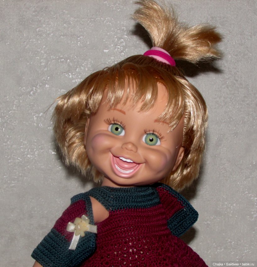 Авторский вязаный наряд для кукол Galoob Baby Face (34 см) (фото 7)