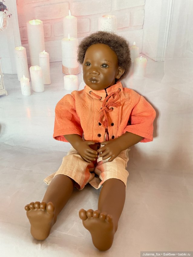 Афроамериканский мальчик Pemba (Пемба) от Annette Himstedt. Редкий на сайте (фото 7)