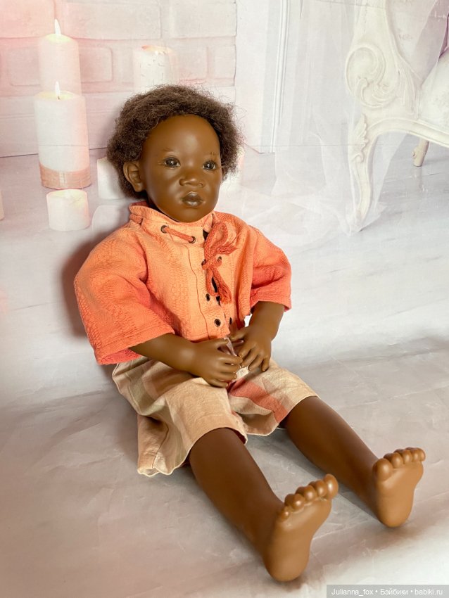 Афроамериканский мальчик Pemba (Пемба) от Annette Himstedt. Редкий на сайте (фото 8)