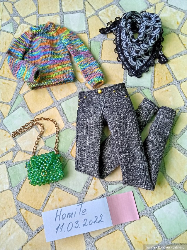 Аутфит "Меланжевый ритм" — Одежда для кукол (фото 5)