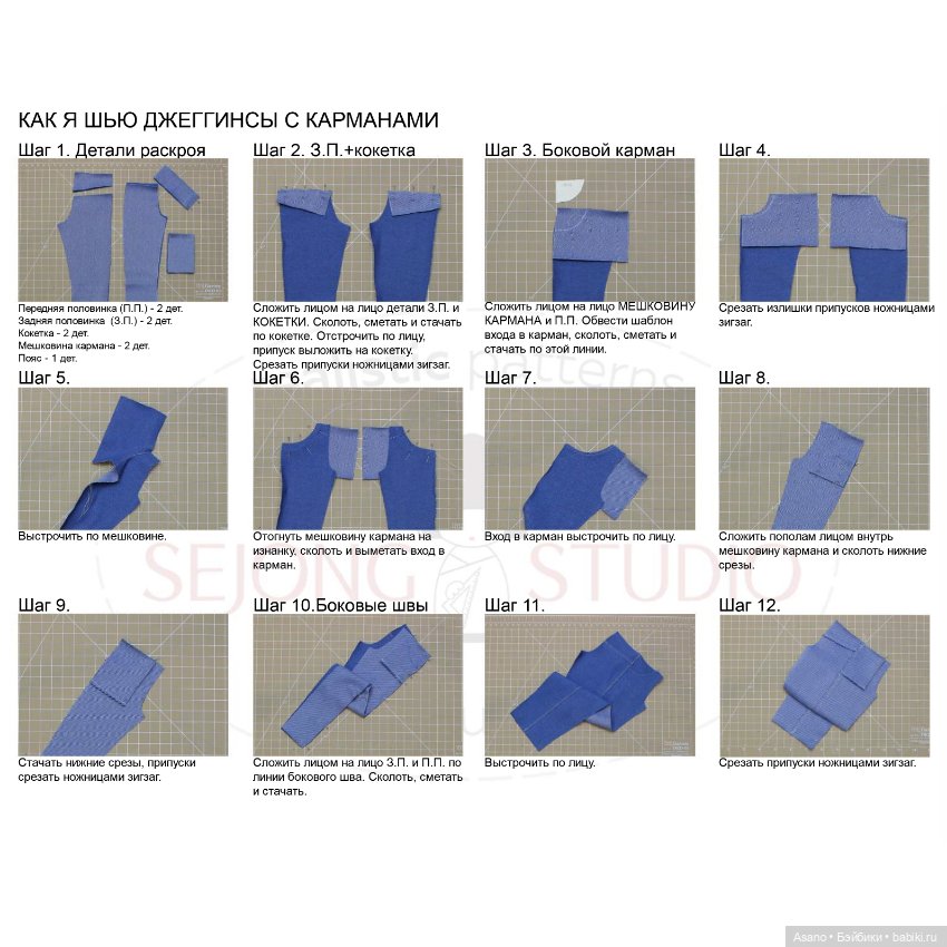 10 выкроек + фото МК по пошиву одежды для БЖД. Дольше Диана (62 см) (фото 5)