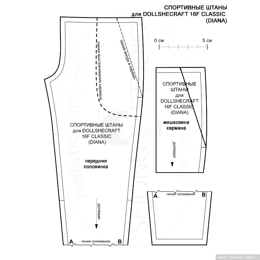 10 выкроек + фото МК по пошиву одежды для БЖД. Дольше Диана (62 см) (фото 4)