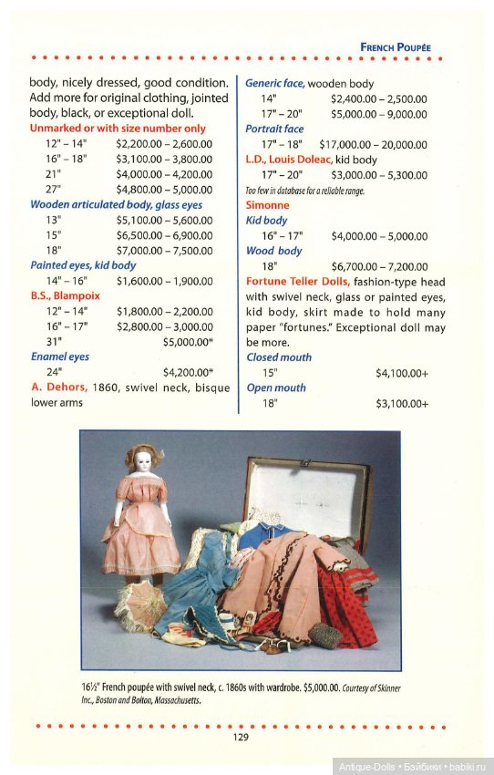 Книга об антикварных куклах в цифровом формате Doll Values, ANTIQUE TO MODERN, NINTH EDITION (фото 7)