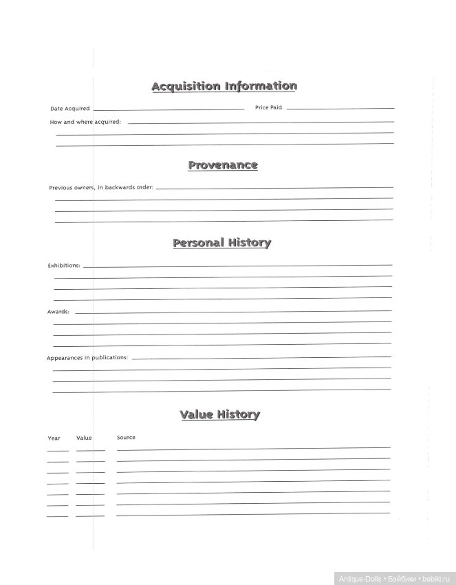 Каталогизатор для собственной коллекции кукол в цифровом формате A GUIDE TO Managing Your Collection