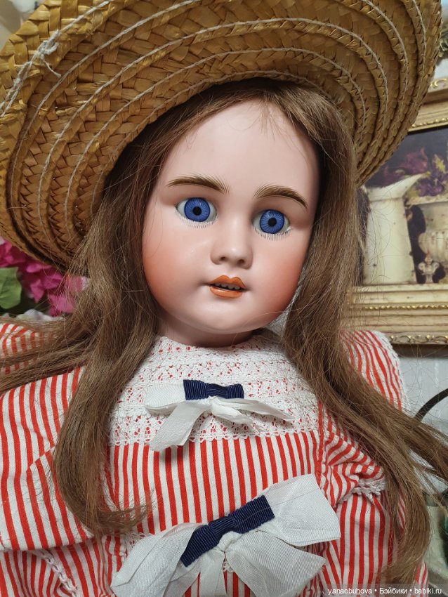 Антикварная французская кукла DEP, 61 см