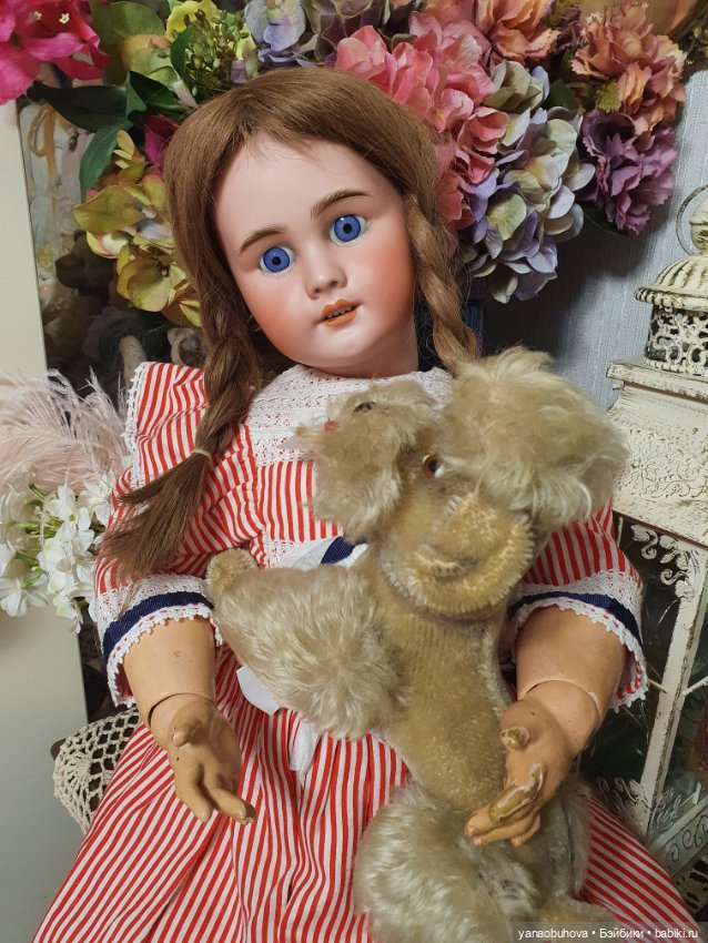 Антикварная французская кукла DEP, 61 см