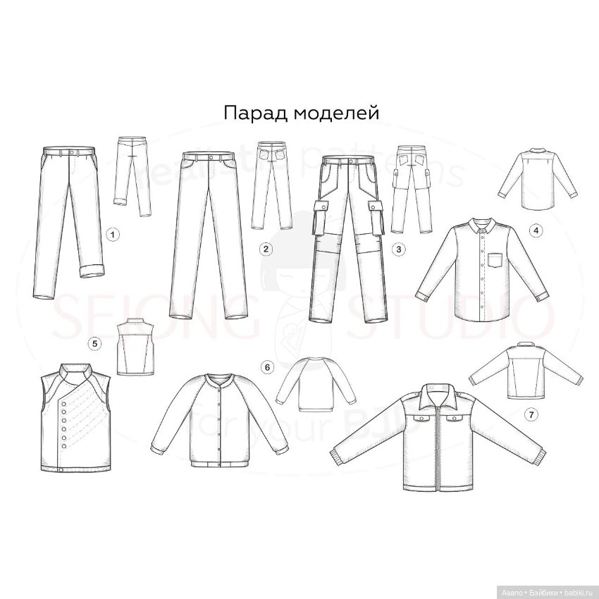 Набор выкроек и фото МК по пошиву одежды для БЖД кукол крупных парней 70+ (Dollshecraft Classic 28M) (фото 2)