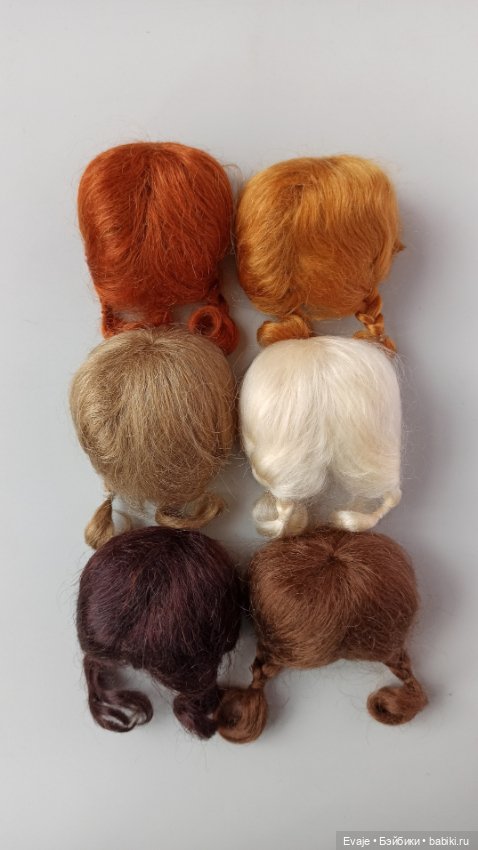 Парики 6-7" - Косички (натуральный мохер), 6 цветов