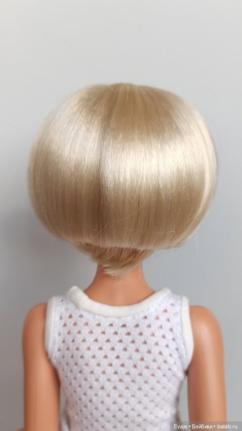 Парик 6-7" - Каре с пробором и челкой, сливочный блонд (фото 2)