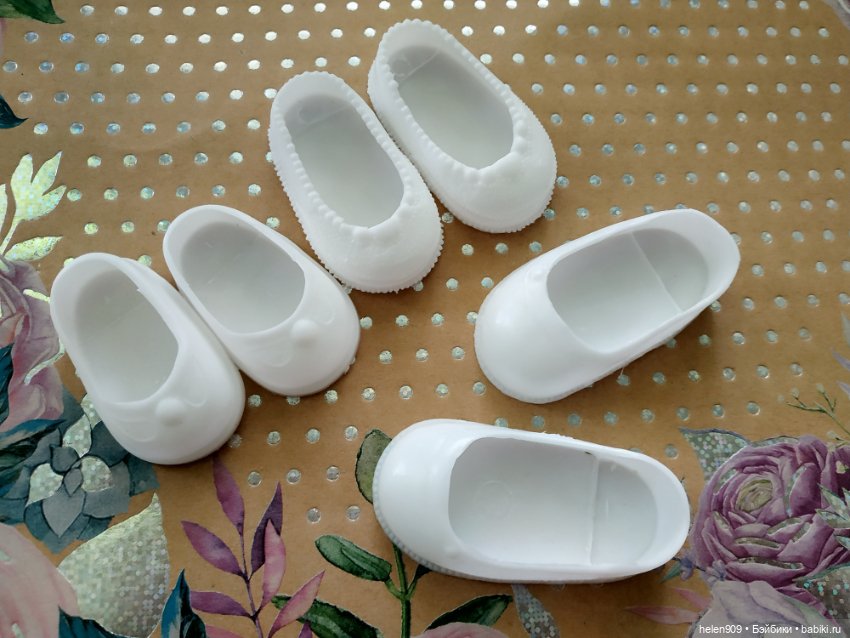 Обувь пластик для кукол, три размера ( 4.5 см, 5 см, 6 см). пластиковые ресницы, резинка (фото 7)