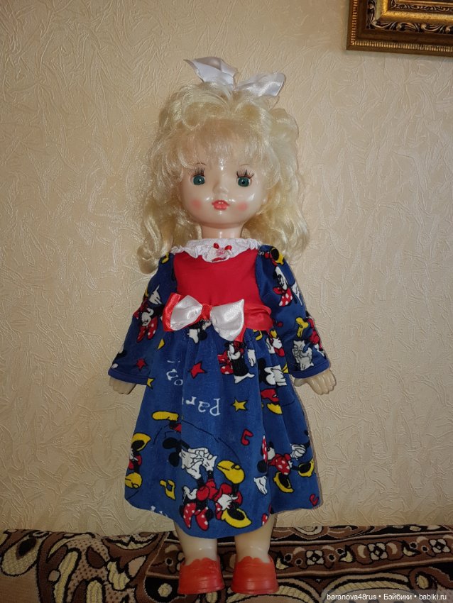 Большая красивая кукла с роскошными волосами и зубками СССР (фото 2)