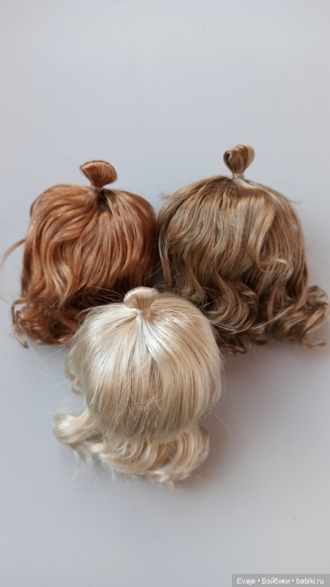 Парики 6-7" - Петелька на макушке, 3 цвета