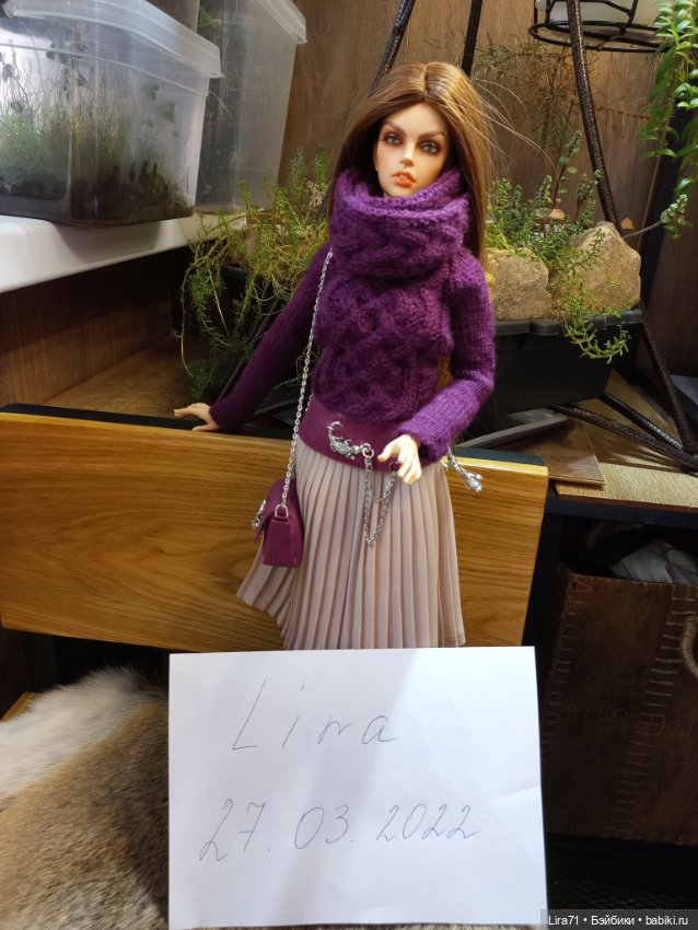 Распродажа! Джемпер, снуд, сумка, ремень для любых кукол 40- 45 см (фото 3)
