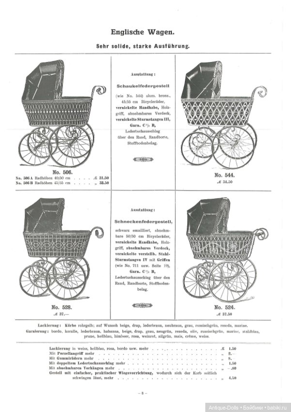 Книга об антикварных колясках в цифровом формате Kinderwagenfabrik, KATALOG 1913/14 (фото 7)