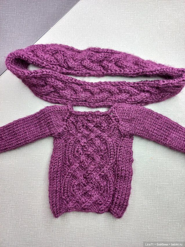 Распродажа! Джемпер, снуд, сумка, ремень для любых кукол 40- 45 см (фото 10)