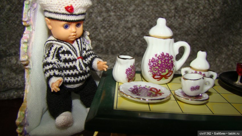 Сервиз для кукольного домика 1:12 (фото 2)