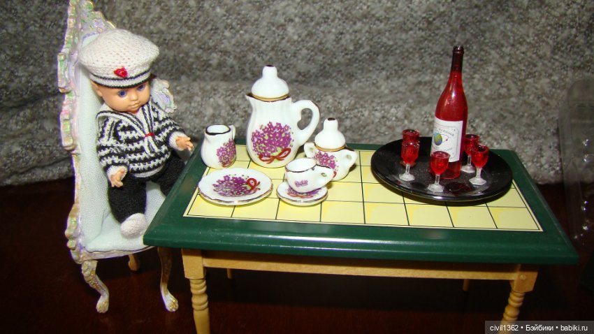 Сервиз для кукольного домика 1:12 (фото 7)