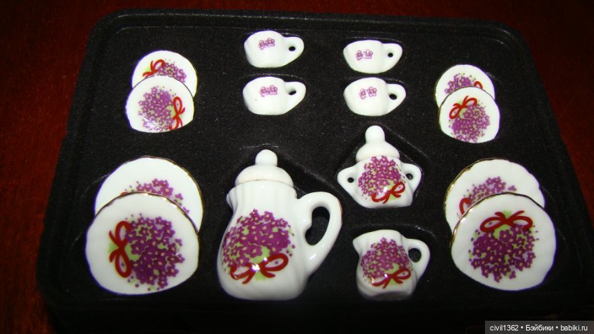 Сервиз для кукольного домика 1:12 (фото 3)