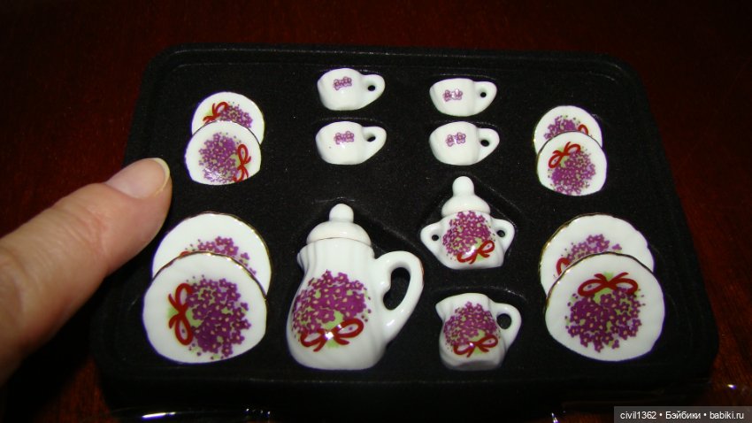 Сервиз для кукольного домика 1:12