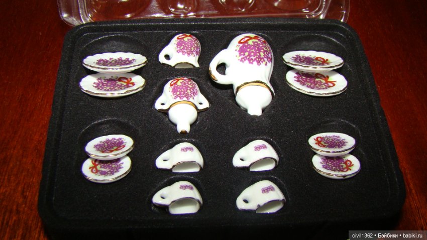 Сервиз для кукольного домика 1:12 (фото 5)