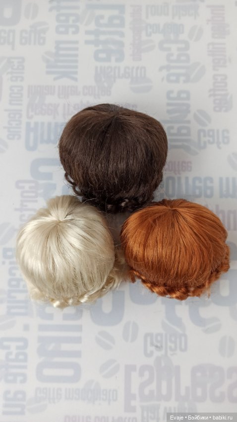 Парики 6-7" - Мелкие кудряшки, 3 цвета