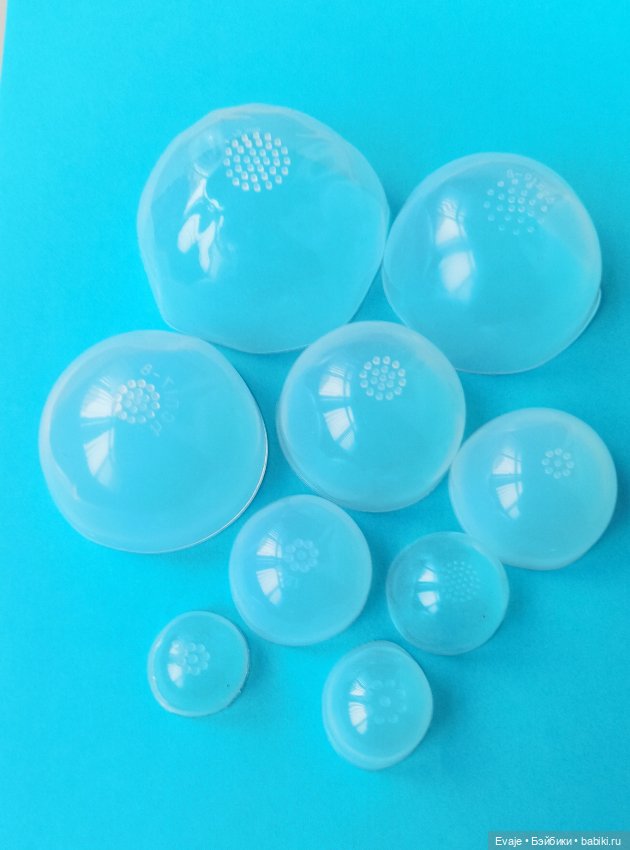 Силиконовые шапочки 3, 3-4, 4-5, 5-6, 6-7, 7-8, 8-9 и 9-10 дюймов