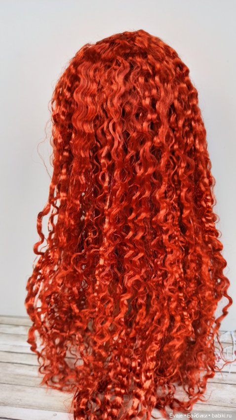 Парики 7-8" - Мерида, 3 цвета - на Meadow dolls 28 см, Ruby Red (Руби Ред 31 см)