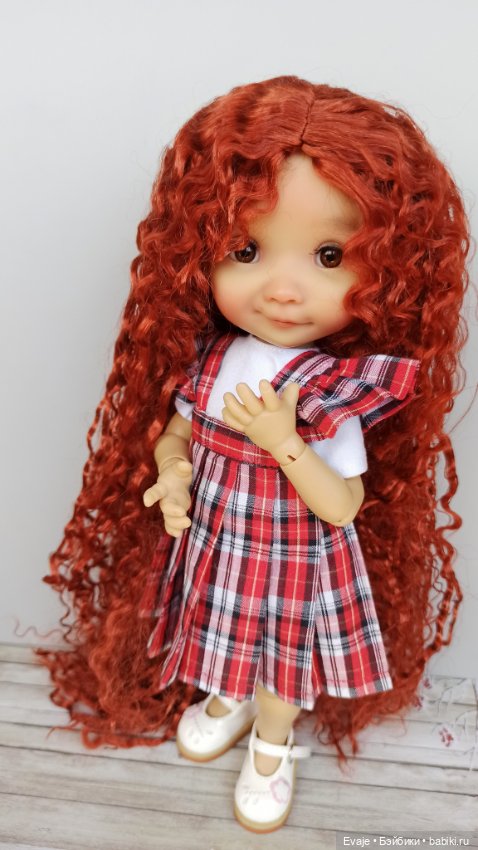 Парики 7-8" - Мерида, 3 цвета - на Meadow dolls 28 см, Ruby Red (Руби Ред 31 см) (фото 10)