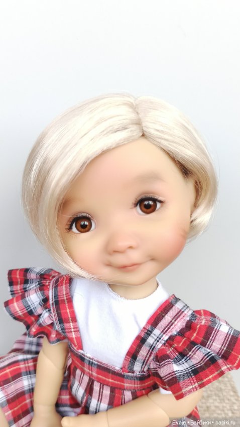 Парики 7-8" - Каре без челки, 3 цвета. Подходят Meadow dolls 28 см (фото 6)