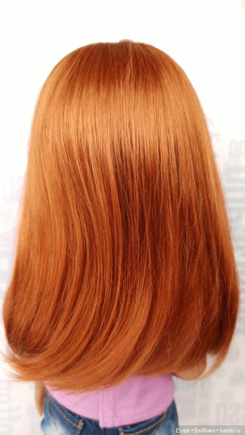 Парики 7-8" - Прямой с пробором и челкой, 6 цветов. Подходит Meadow dolls 28 см, Руби Ред 37 см