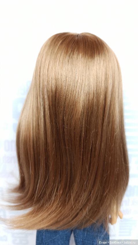 Парики 7-8" - Прямой с пробором и челкой, 6 цветов. Подходит Meadow dolls 28 см, Руби Ред 37 см (фото 9)