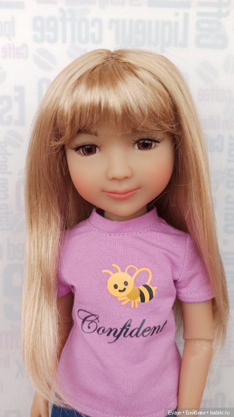 Парики 7-8" - Прямой с пробором и челкой, 6 цветов. Подходит Meadow dolls 28 см, Руби Ред 37 см