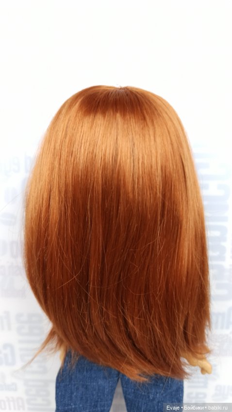 Парики 7-8" - Прямой с пробором и челкой, 6 цветов. Подходит Meadow dolls 28 см, Руби Ред 37 см