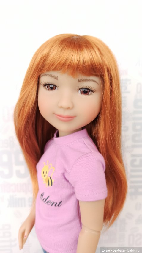 Парики 7-8" - Прямой с пробором и челкой, 6 цветов. Подходит Meadow dolls 28 см, Руби Ред 37 см