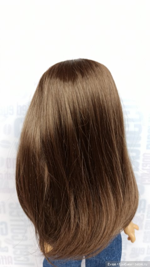 Парики 7-8" - Прямой с пробором и челкой, 6 цветов. Подходит Meadow dolls 28 см, Руби Ред 37 см (фото 6)